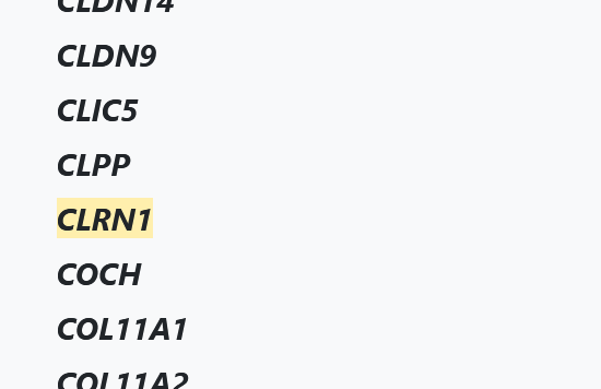 Navigating to gene page